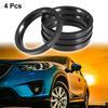 70.1mm To 60.1mm Universal Car Hub Centric Rings 2.37" To 2.76" Black Pack of 4