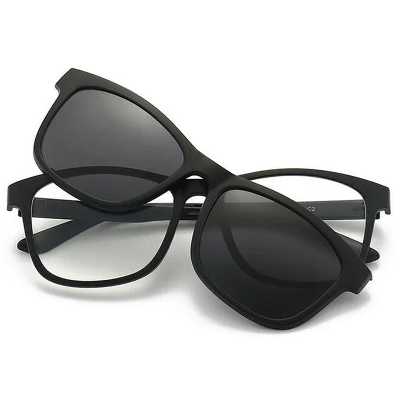 

2201 TR90 Square Frame Magnet Sun Clip Myopia Glasses 0 -1.0 -2.0 -2.5 -3.0 -3.5 -4.0 -5.0 To -6.0 0