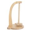 1 Set Yarn Holder Wooden Stable Bear Shaped Base Rotating Yarn Spinner for Crocheting Natural Color