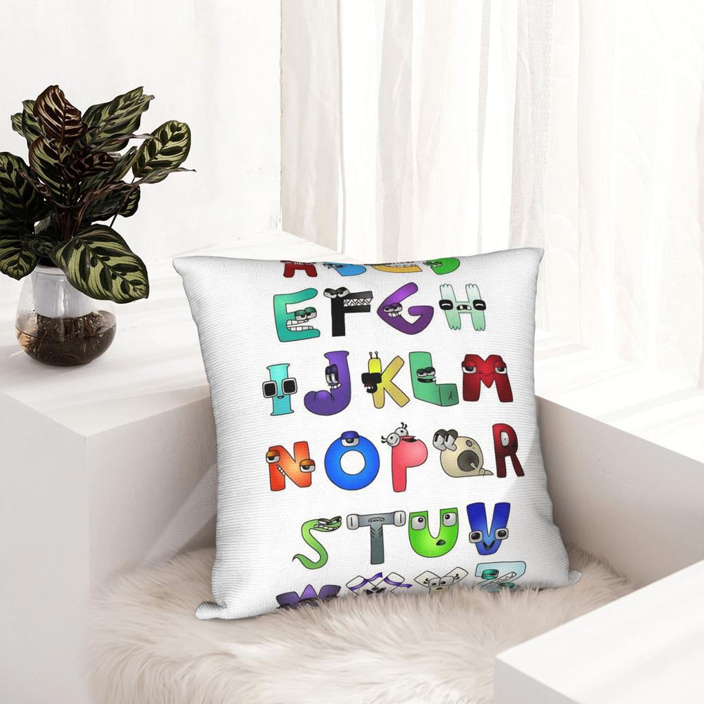 Printing Alphabets English Cartoon Lores Pillowcase Cushion Cover Decorations Villain Letters Pillow Case Cover Car Wholesale