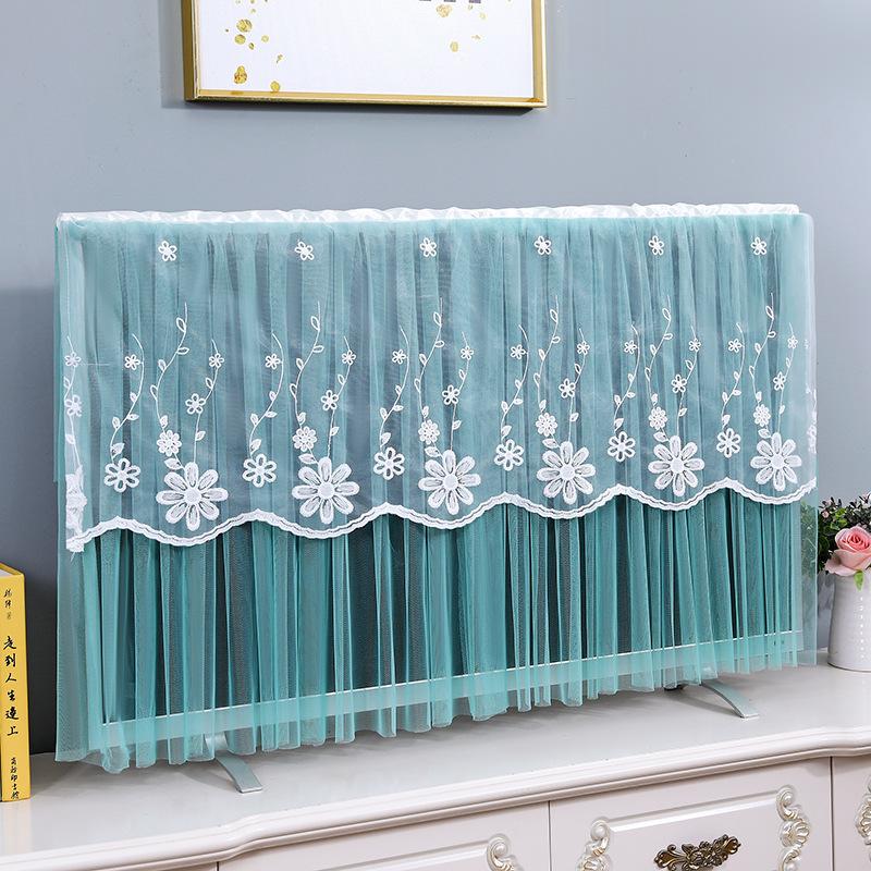 Home Living Room Decoration Lace Fabric TV Cover LCD Desktop Dust Covers Size Brand Universal Easy To Clean No Need To Take It Off When Starting Up