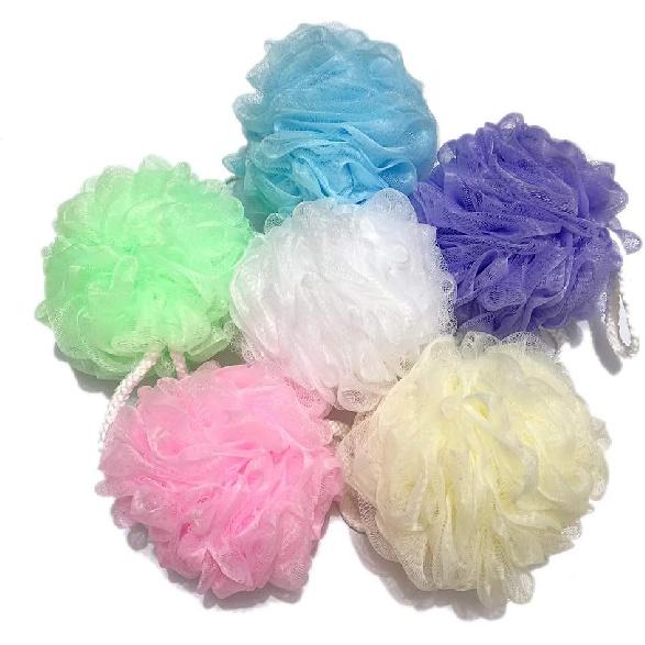 Bath Sponges, 6 Colors Mesh Net Flower Sponges Colorful Big Shower Sponges Exfoliating Loofah for Men and Women