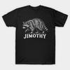 Taille asiatique Coton Unisexe T-shirt Imprimé T-shirt Jimothy-Raccoon T-shirt Impression sans découpe Coupe Regular