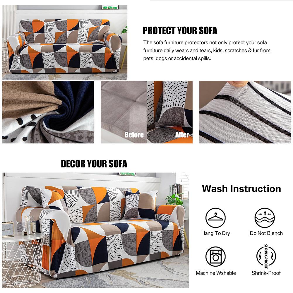 1 To 4Seater  Super Stretch Printed Sofa Covers for Couch Covers Sofa Slipcovers Soft for Living Room Furniture Chair Protector