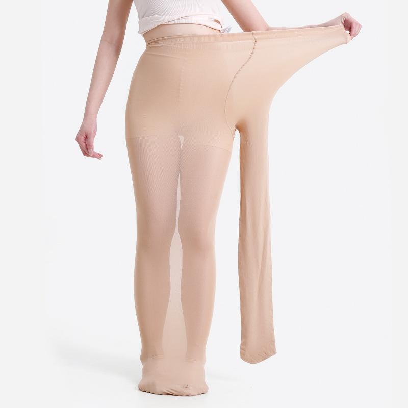 Plus Size 70 Denier Nylon Tights High Waist Super Elastic 4Xl Large Size Women'S Pantyhose For Big Ladies Up To 150Kg/330Lbs