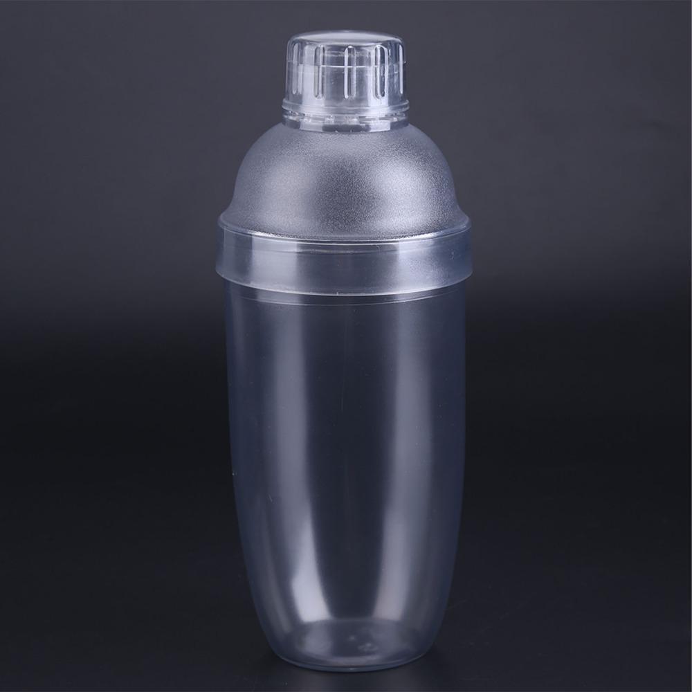 Three-piece Structure Cocktail Shaker Plastic Bar Cup Saving Space Shaking Vessel Household