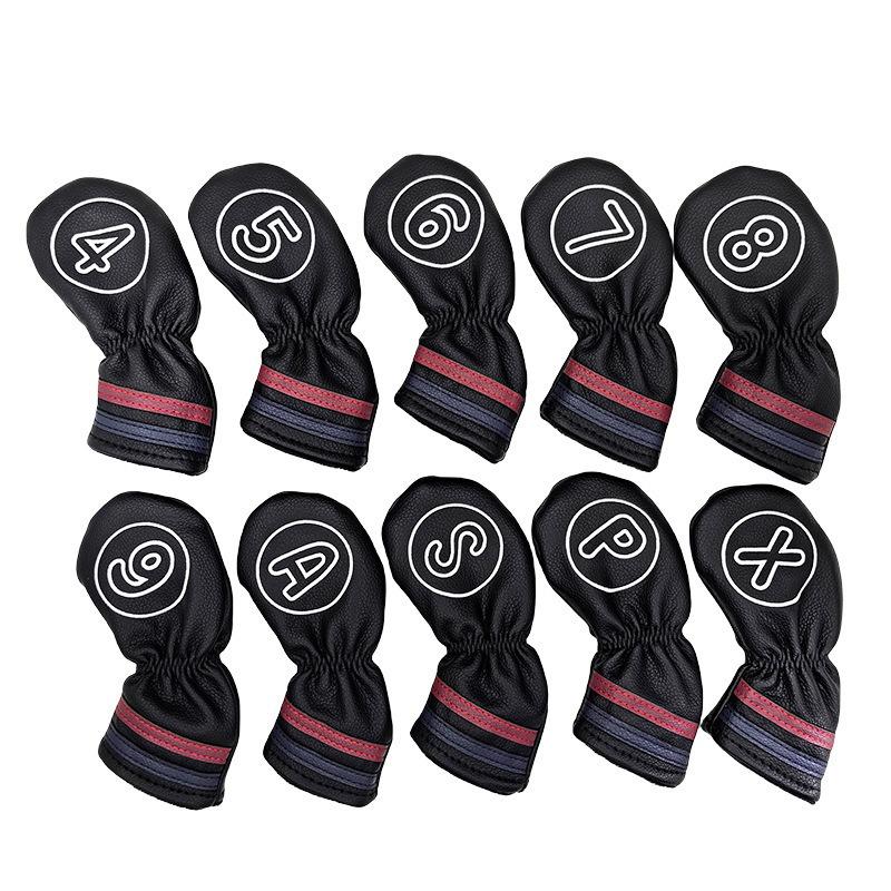 PU Leather Golf Club Protective Sleeve: Head Covers for Woods, Irons, and Putters