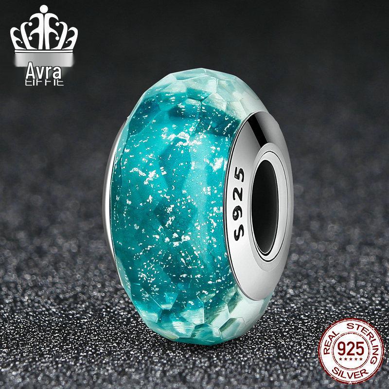 

Avle Ocean Call Темно-синий Стерлинговое серебро 925 пробы Граненые стеклянные бусины (Y SCZ030)