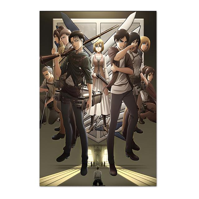 Anime Attack Titan Poster Levi Allen Mikasa Character Home Wall Art Canvas Painting Printing Pictures Bedroom