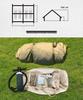 Large Skylight Double Door Inflatable Camping Tent - Windproof, Rainproof, and Thickened for Outdoor Travel.