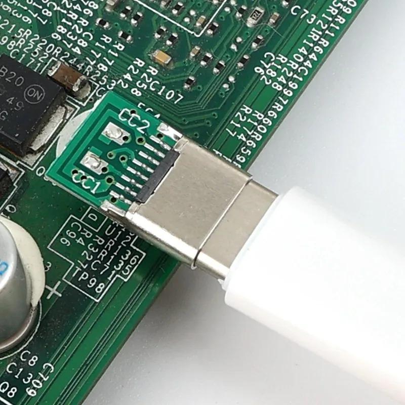 1/10/20Pcs Electric Terminals Welding DIY Data Cable Support PCB Board Type C Female Connectors Jack with Dual 5.1K Resistors
