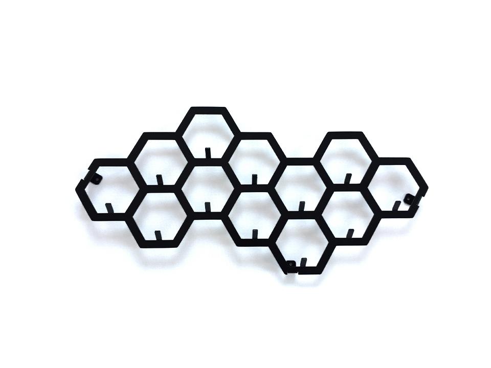 Decorizzly CELLS - Geometrische Wandkapstok - Heksagonaal - 12 Haken