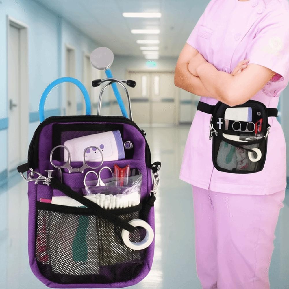 Adjustable Strap Nurse Crossbody Bag Multi Pocket Nurse Waist Pouch Nurse Hip Bag  Nursing Student