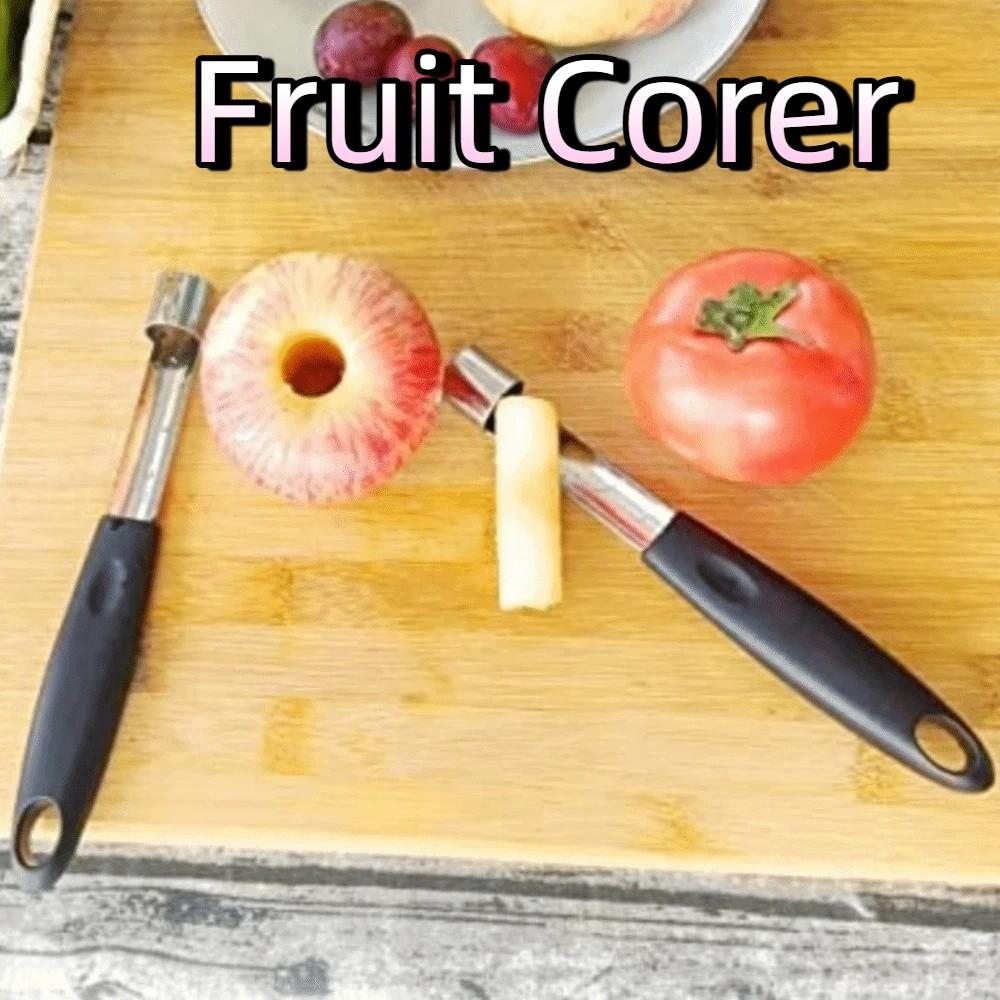 2pcs Stainless Steel Fruit Corer Plastic Handle Core Remover Tool Fruit Core Remover  Kitchen