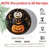 2D Flat, 1pc Round Aluminum Hanging Sign, Halloween Wall Decor-Retro Pumpkin Magic Night Metal Art with Glowing Pumpkin Lanterns, Bats And