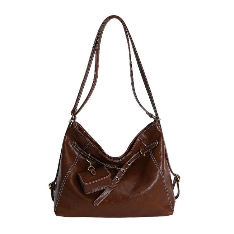 

Large capacity tote bag 2025 new trendy women s bag fashionable shoulder messenger bag foreign style simple Japanese and Korean solid color One size