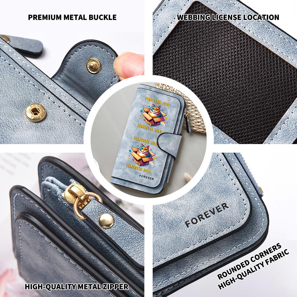 Cute Cat Pattern Long Wallet PU Leather Portable Card Holder Large Capacity Women Purse