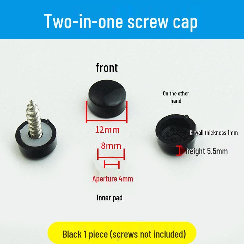 Copper Pad Screw Cap Mirror Nail Decorative Cover with Fixing Screw