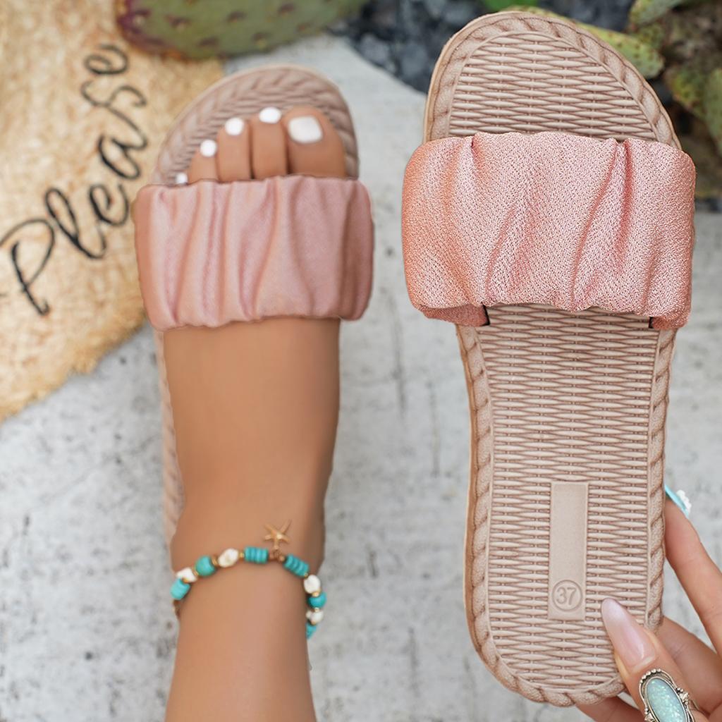 Mode Damen Sandalen 2025 Neue Sommer Leichte Sandalen Mode Strand Freizeit Hausschuhe Outdoor Schleife Flache Schuhe Heim Pantoletten Damen