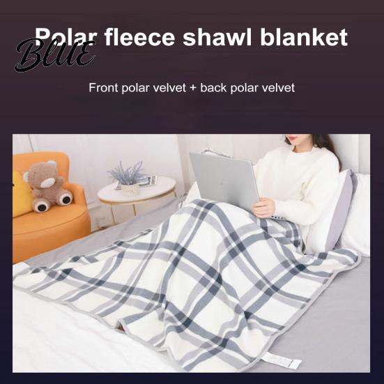 Double-layered Velvet Throw Lightweight Single-Breasted Soft Double-Layered Plaid Super Winter Blanket Thermal Insulation Shawl Nap