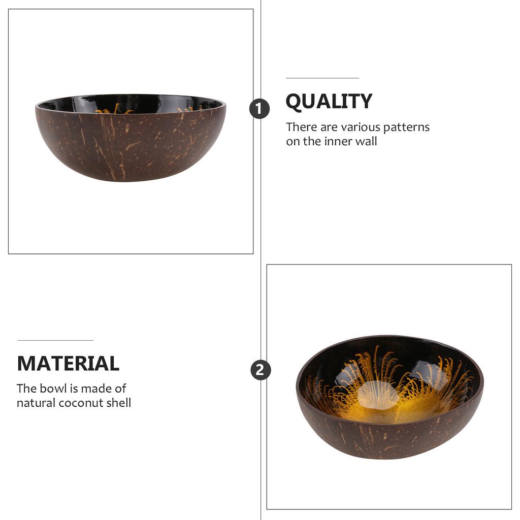 Natural Coconut Storage Bowl Sustainable Handmade Decorative Candy Jar Nuts Holder Desktop Organizer Living Room Bedroom Decor