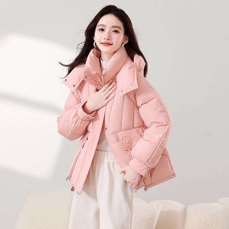 Padded clothes women's short winter hooded padded clothes thickened warm padded jacket