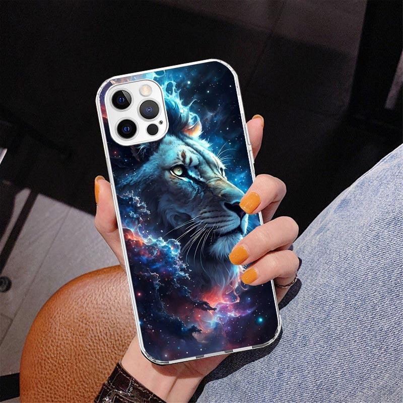 Lion Alpha Male Cub King Phone Case For iPhone 17 Air 16 Pro Max 16E 15 + 14 Plus 11 12 13 Mini 7 8 SE Gift Print Cover Fundas 1