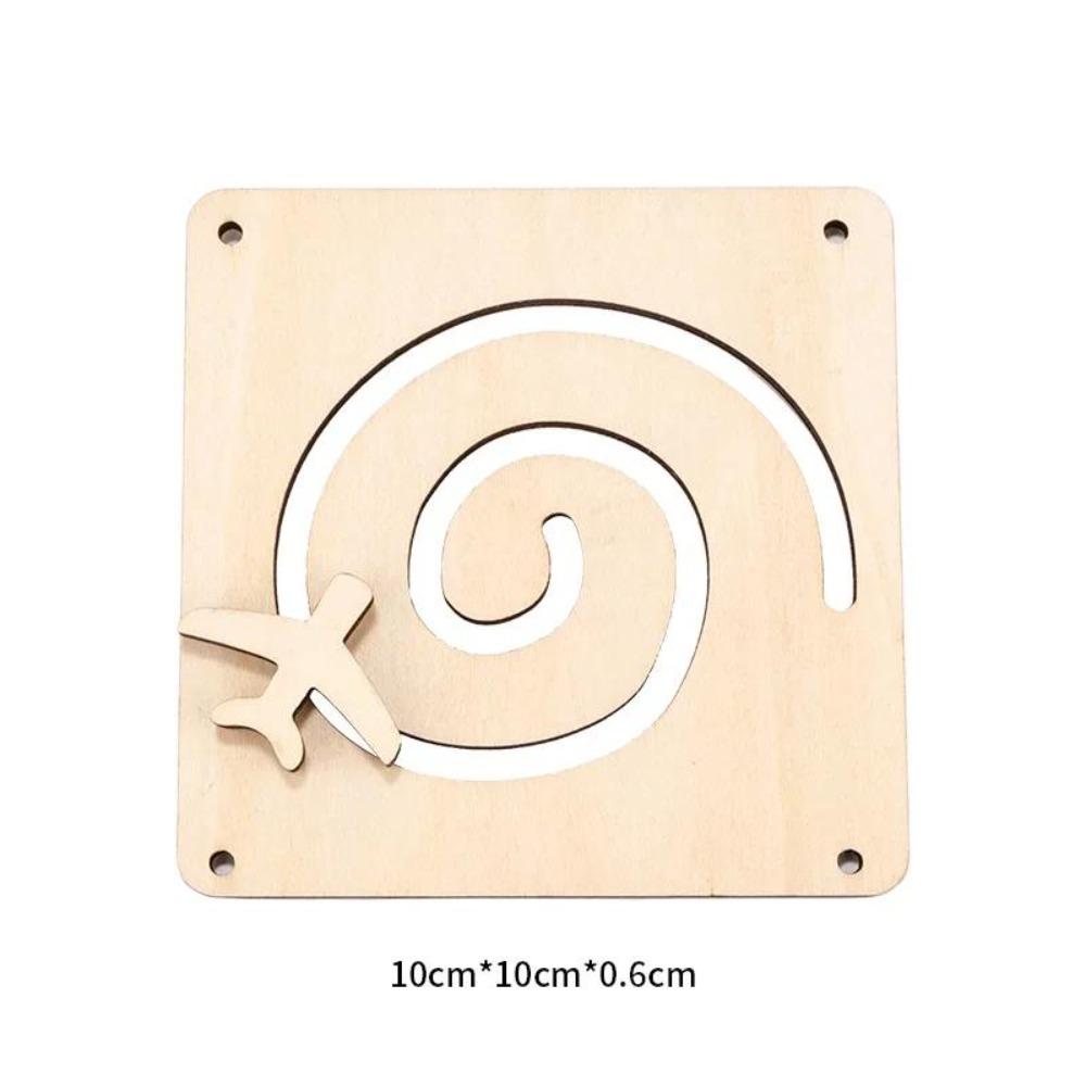 DIY Busy Board Montessori Hot  Air Dalloon Carriage Door Educational Toy Wood Chip Graphic Pairing Wooden Part For Childre Gifts