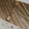 French Micro-inlaid Zircon Water Drop Temperament Super Immortal Necklace Student Clavicle Chain Girl Ins Cold Breeze