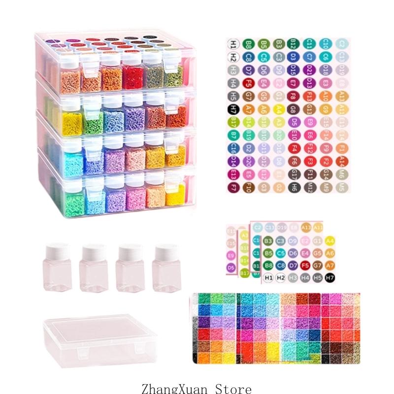 

3XUF Multicolor Plastic Beads Set For Craft Enthusiasts Create Unique Pattern Home
