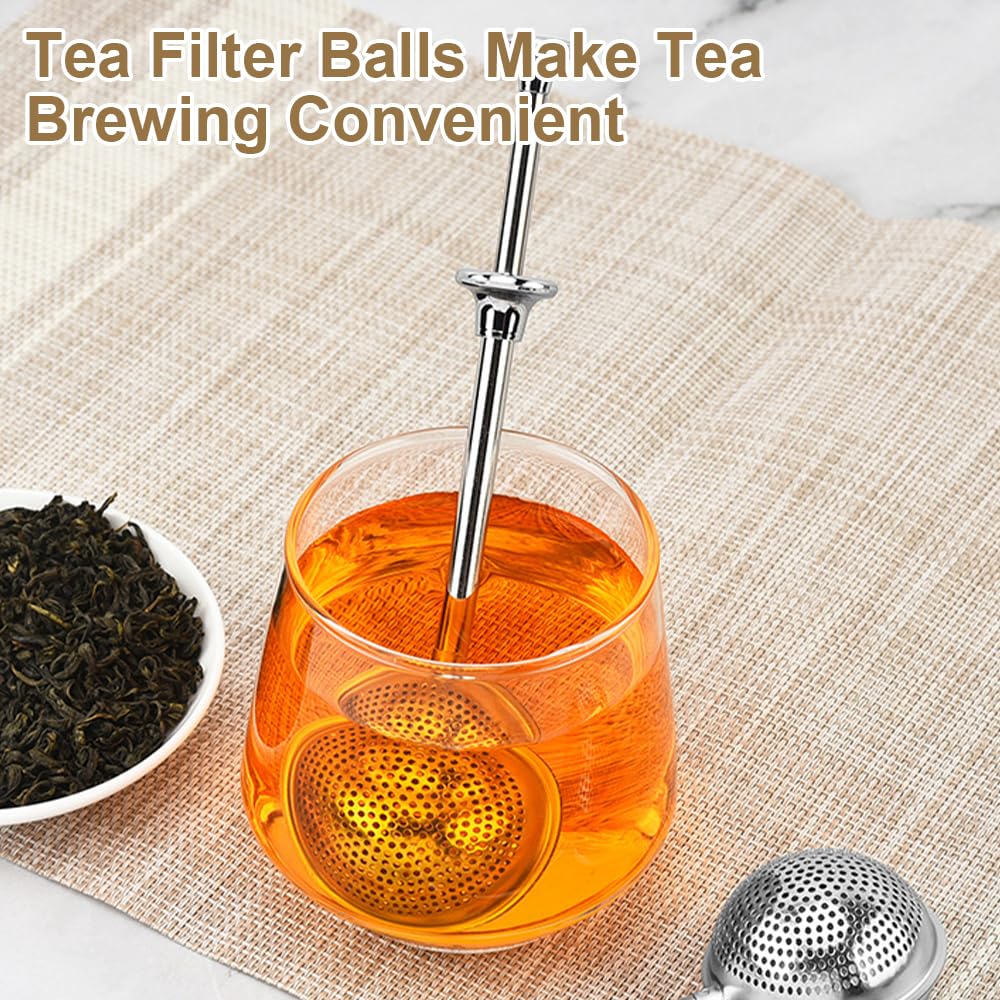 Tea Strainers for Loose Tea, 2 pcs Stainless Steel Tea Infuser Fine Mesh Tea Ball, Diffusers Steeper for Loose Leaf Tea