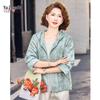 YUZHAOLIN Women's Floral Hooded Spring Jacket
