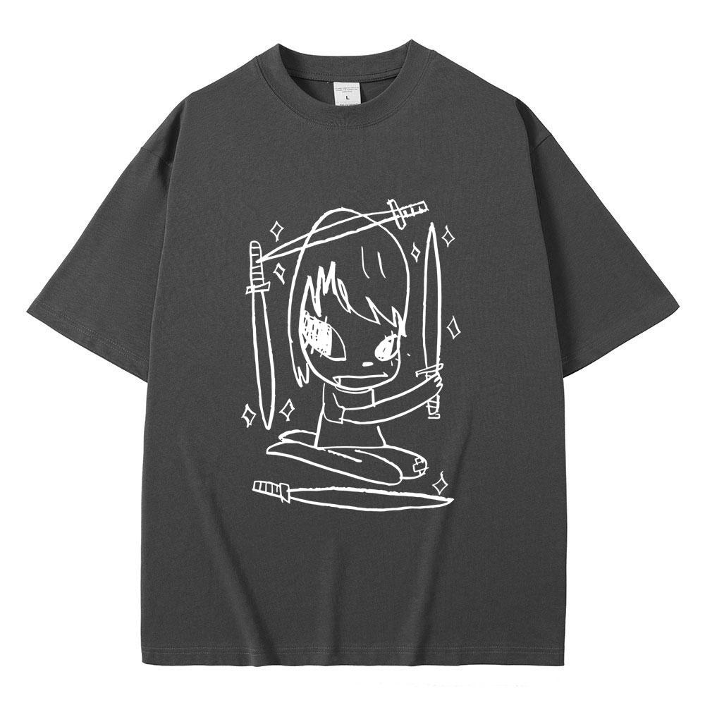 Yoshitomo Nara Graphic Tshirt Summer Unisex Women Casual High Quality Soft Cotton T Shirts Male Fashion Funny Tshirt Streetwear