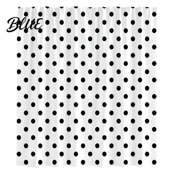 Standard Size Shower Fabric Bathroom Dot with Curtain Curtains Polka Hooks Waterproof Curtain Retro Bath Modern Decoration Accessories for