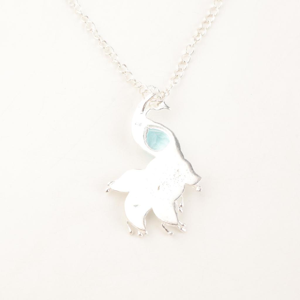 Himmelblauer Topas Edelstein 925 Sterlingsilber Schmuck Anhänger 2" Für Geburtstagsgeschenk CP-21-4