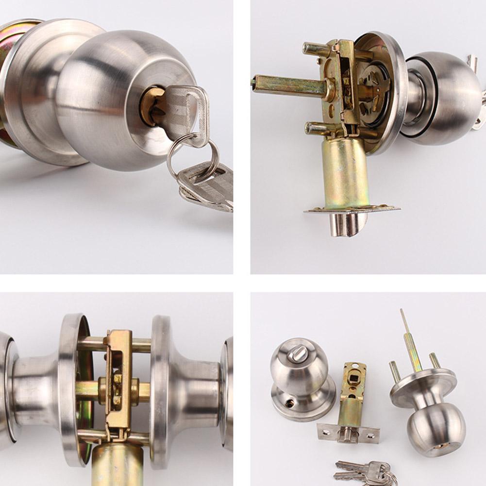 Universal Door Handle Knobs Bathroom Entrance Locks Accessories Bedroom Living Room Lock With Keys Door Lock 4