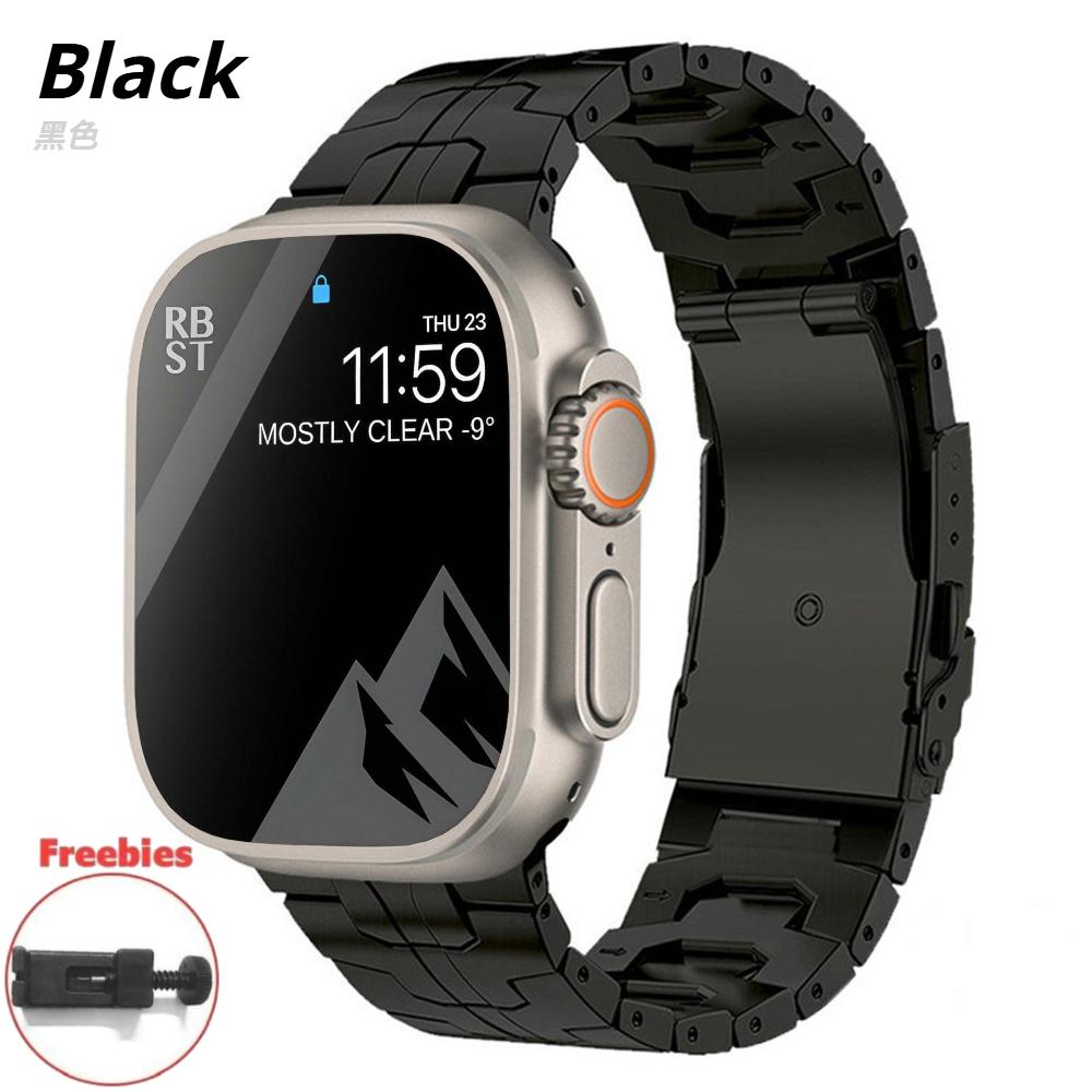 Titanium Strap For Apple Watch Series 11 46mm 42mm 49mm 45mm 44mm 38mm 41mm Band Luxury Men's Style Bracelet For iWatch Ultra3 10 SE 9 8 7 6 5 4 3