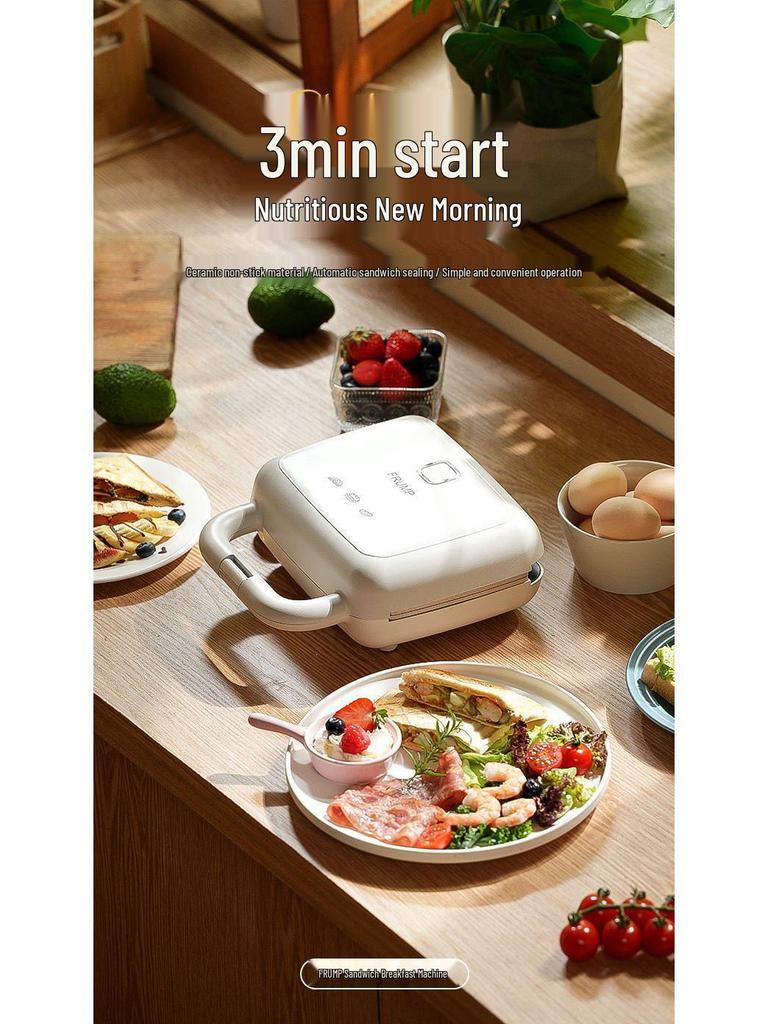 Double-Plate Multifunctional Breakfast & Waffle Maker for Home Use