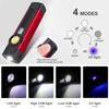 Z40 COB XPE LED Flashlight Camping USB Rechargable Flashlight Portable UV Torch Light 4 Modes Lighting Working Light with Magnet