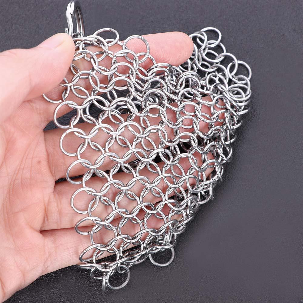 Cleaning Circular Ring Square Cookware Stainless Steel Pan Brush Kitchen Tool Cast Iron Cleaner