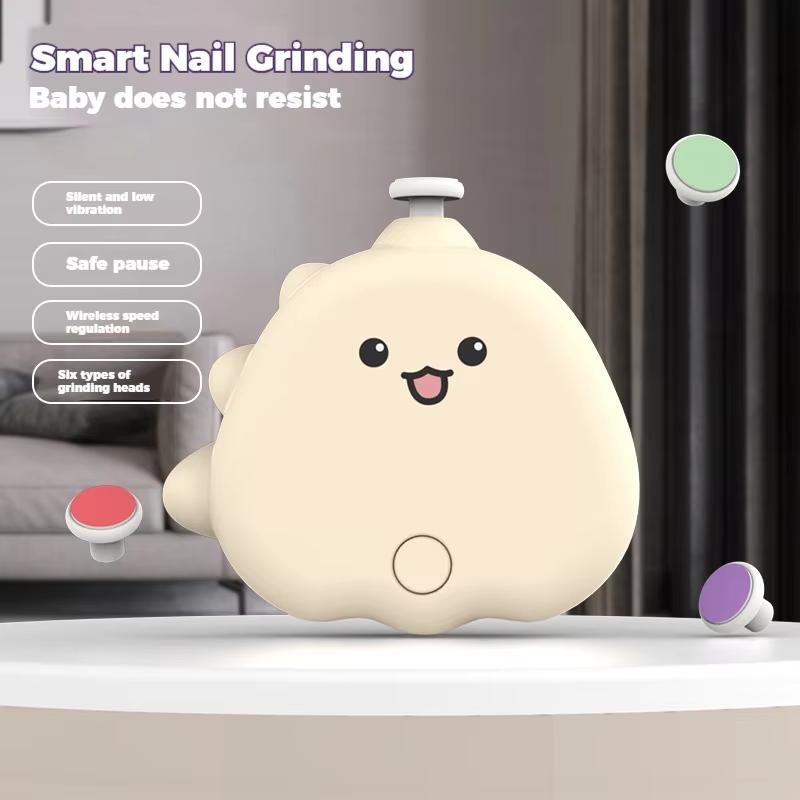 Cute Dinosaur Electric Nail Grinder, Electric Nail Polish Remover for Babies, Anti Scratch, Portable Nail Clipper, Nail Trimming