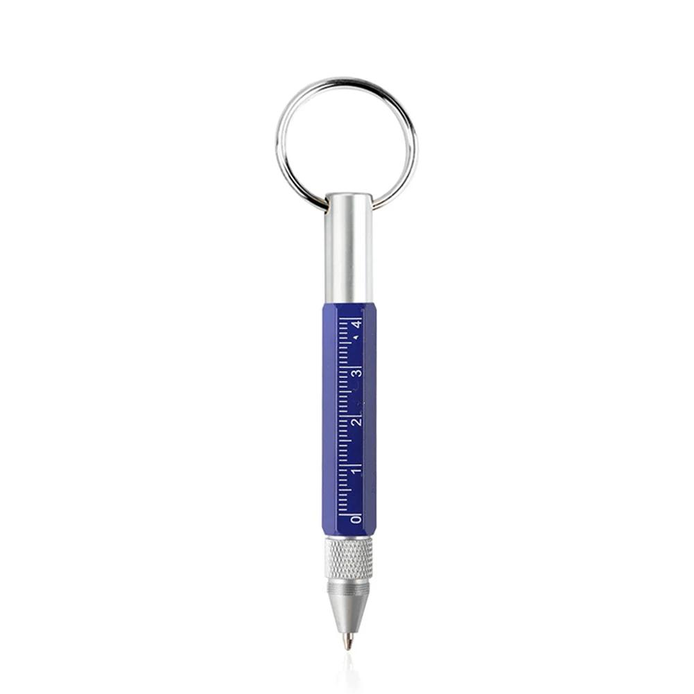Mini Multifunction Ballpoint Pen Stylus 6 In 1 Metal Screwdriver Touch Screen Tool Pen Small Scale Keychain Pens Gift Accessory