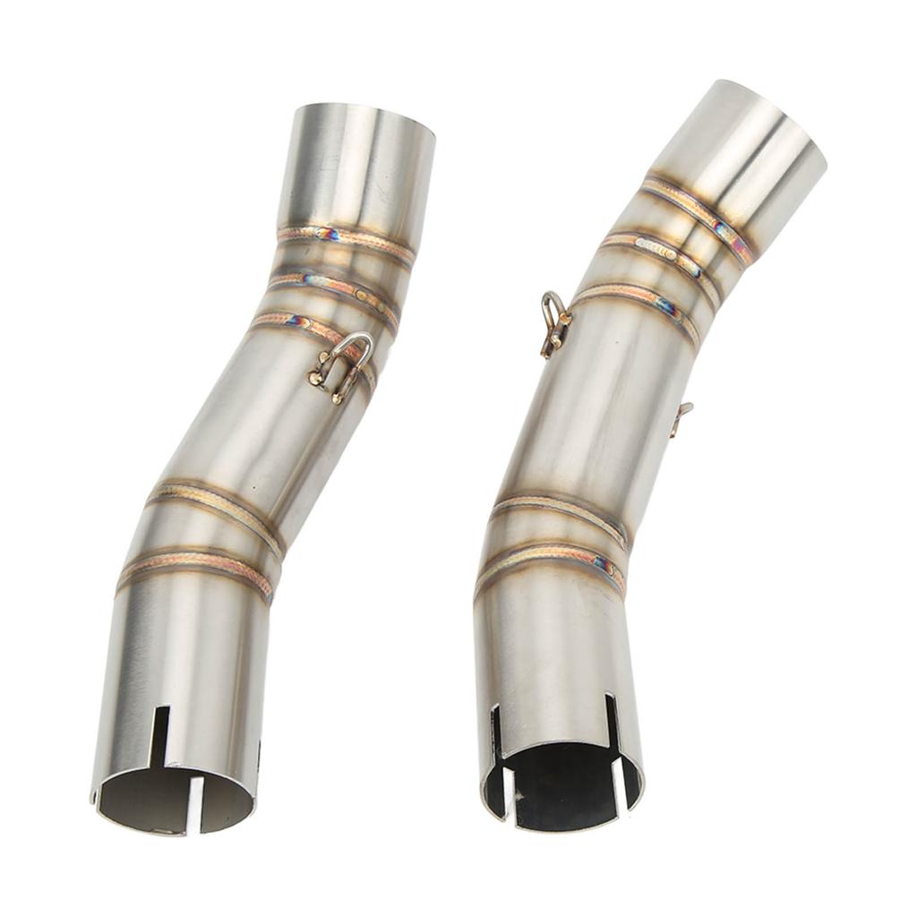 Motorcycle Middle Exhaust Pipe Stainless Steel Glossy Surface Replacement for YZF‑R1 2004‑2006