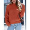 Solid color pullover turtleneck sweater top long sleeve sweater for women