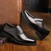2024 Man Split Leather Shoes Rubber Sole  Size 48 Man Business Office Male Dress Lether Shoes