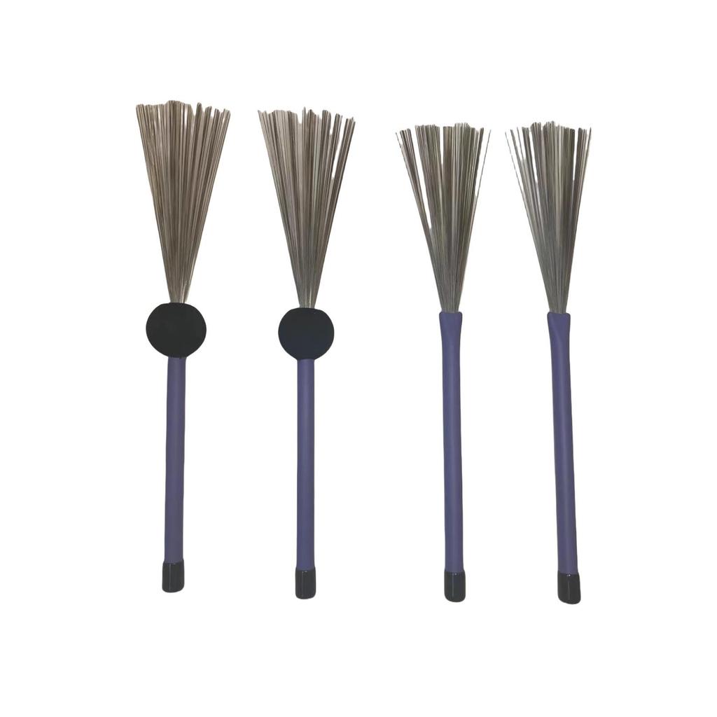 Percussion Accessories: Box Drum Sticks & Retractable Steel Wire Brushes