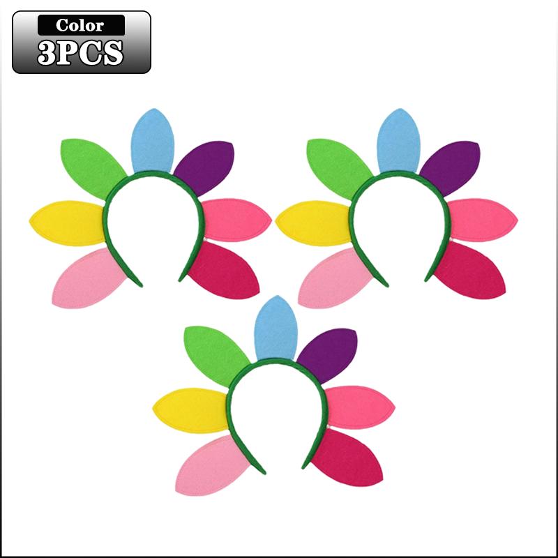 Sunflower Hair Bands Rainbow Colour Hair Bands Birthday Festival Party Cute Headband Stage Hair Decoration Children's Day Gift