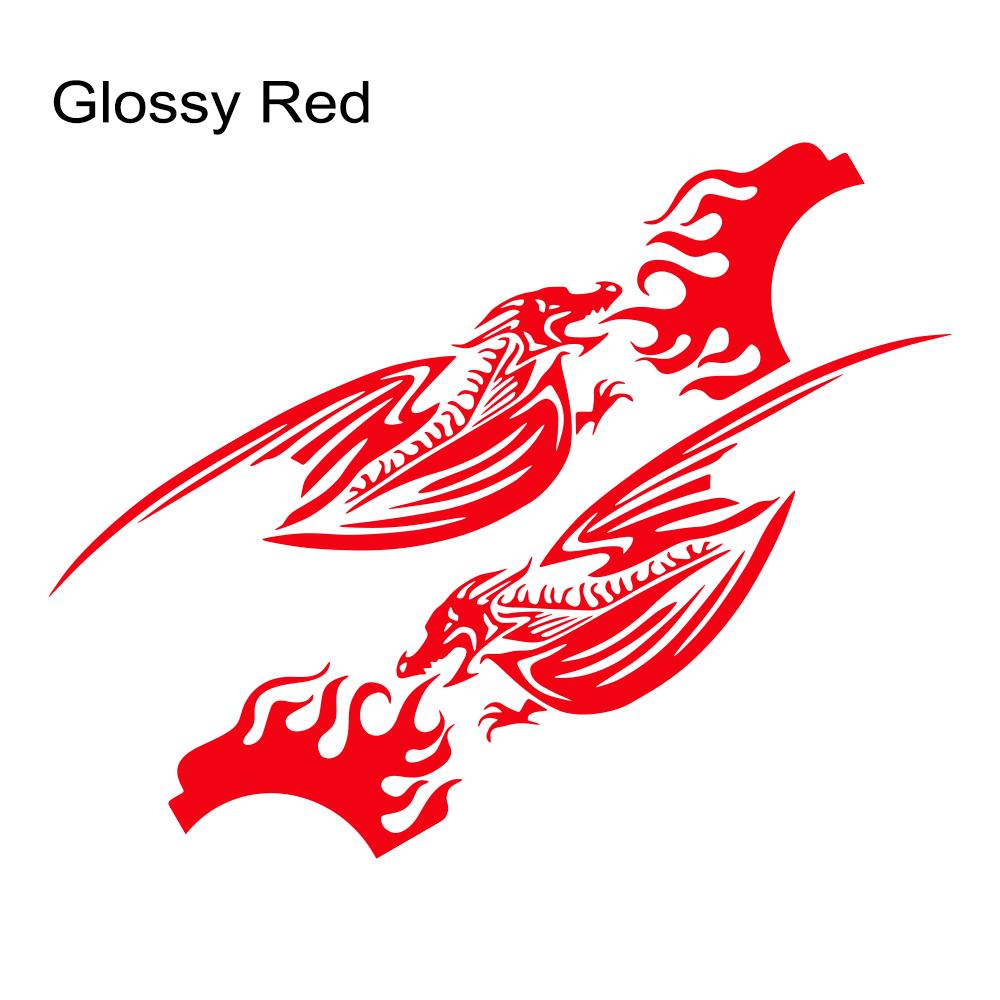 Fire Dragon Vinyl Car Decal Flame Self-Adhesive Sticker for Kia Sportage Ford Kuga Explorer Hyundai Tucson Toyota Land Cruiser
