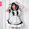 Catwoman Black and White Maid Outfit Japanese Anime Cosplay Girl Cos Maid Uniform Coffee Maid Princess Dress