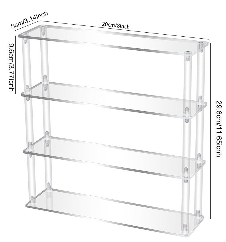 Vertical Acrylic Display Stand Ladder Storage Shelf for Bubble Mart Dolls,Labubu Collectibles,Figures,Perfume,Cosmetics,Cupcake